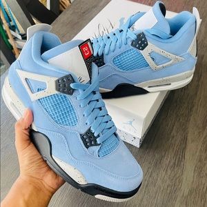 These are Jordan 4 retros university blue.